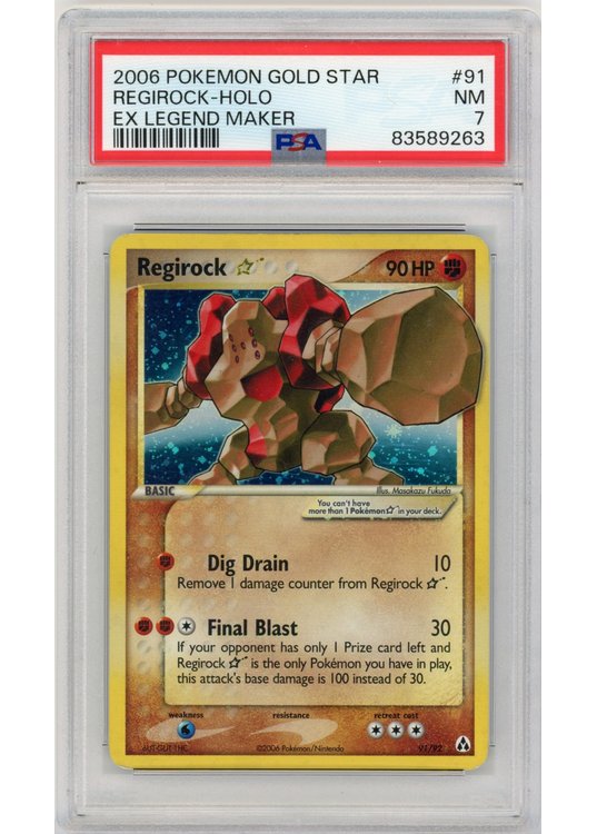 Regirock * (Goldstar) 91/92 PSA 7