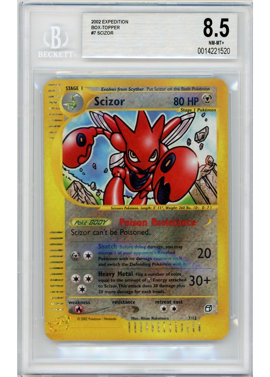 Scizor 7/12 Box Topper BGS 8.5