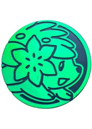Shaymin Pokemon mønt (Mørkegrøn - Rainbow Holo) - Almindelig
