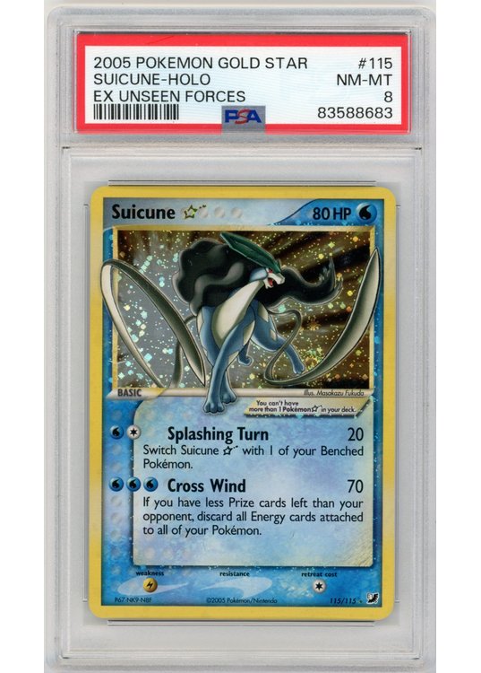 Suicune * (Goldstar) 115/115 PSA 8