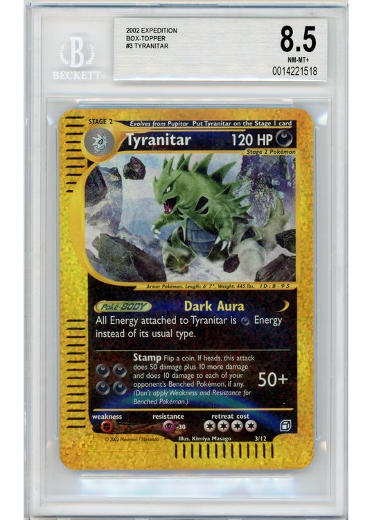 Tyranitar 3/12 Box Topper BGS 8.5
