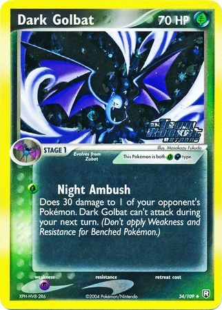 Dark Golbat - 34/109 - Reverse