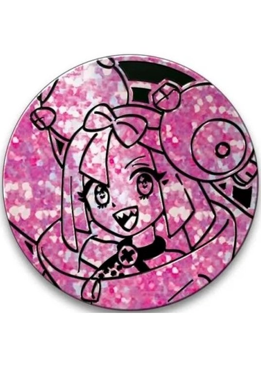 Iono Pokemon mønt (Pink - Speckle Holo) - Stor