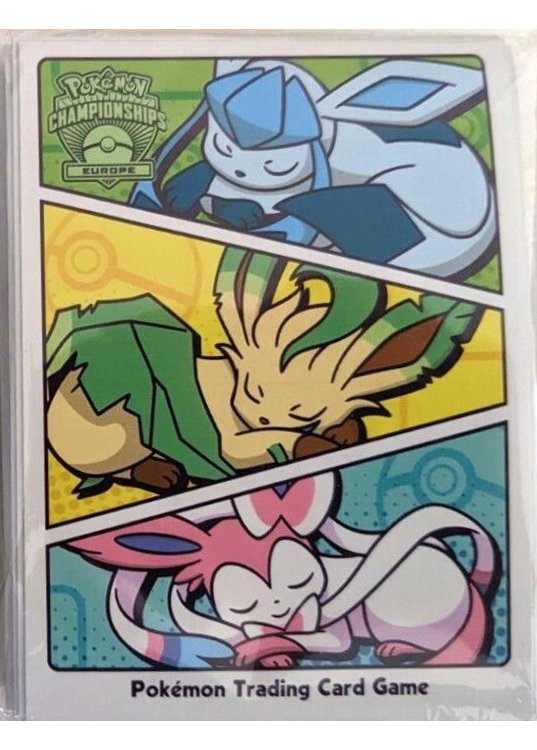 Pokémon Championships - Europe 2022 - Glaceon, Leafeon & Sylveon Deck Protector Sleeves 65 stk. top-loading (66x91mm) -
