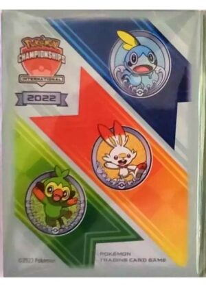 Pokémon Championships - International 2022 - Grookey, Scorbunny & Sobble Deck Protector Sleeves 65 stk. top-loading (66x91mm) -