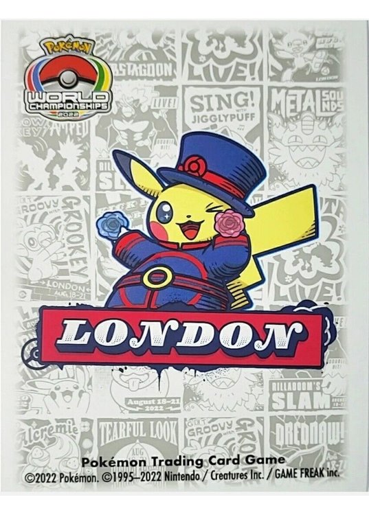 Pokémon Championships - World 2022 London - Pikachu Deck Protector Sleeves 65 stk. top-loading (66x91mm) -
