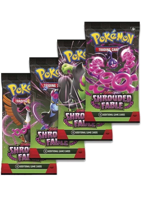 Booster Pack full artwork set (4 stk.) fra SV06.5 Shrouded Fable