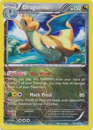 Dragonite - 51/108 - Reverse