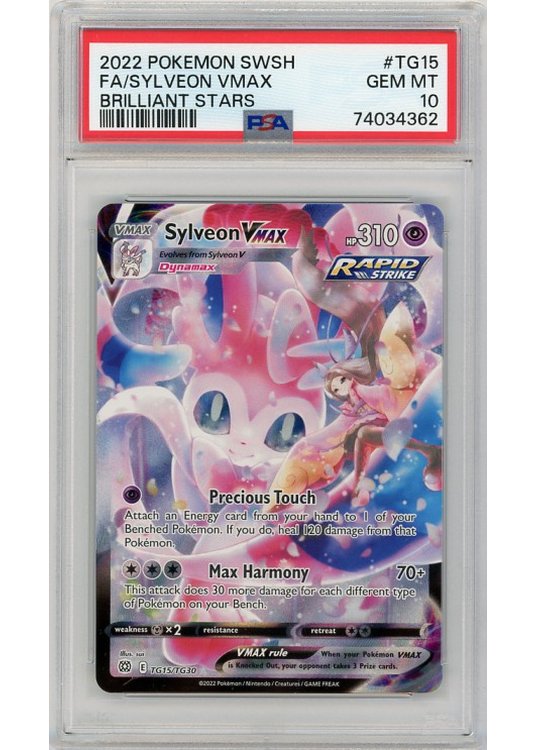 Sylveon VMAX PSA 10 - Gradede pokemon kort på Pokemons.dk