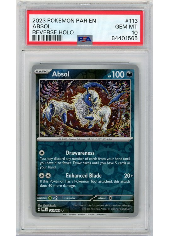 Absol 113/182 Reverse Foil PSA 10