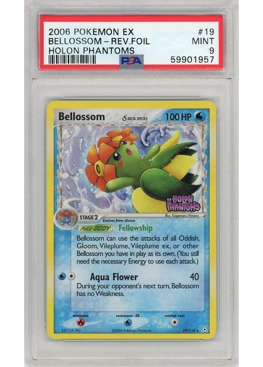 Bellossom &delta; – 19/110 – Reverse Foil – PSA 9