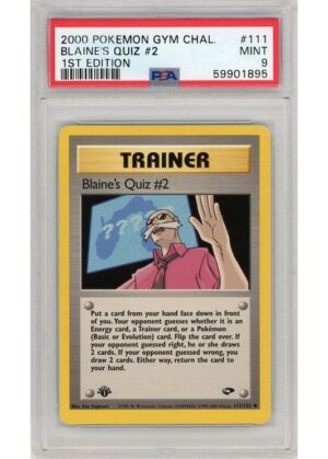 Blaine's Quiz #2 111/132 1st Edition PSA 9