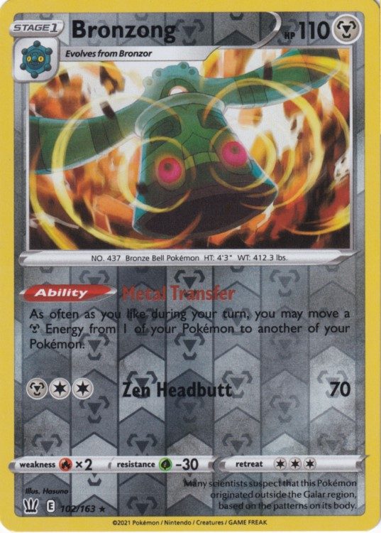 Bronzong - 102/163 - Reverse