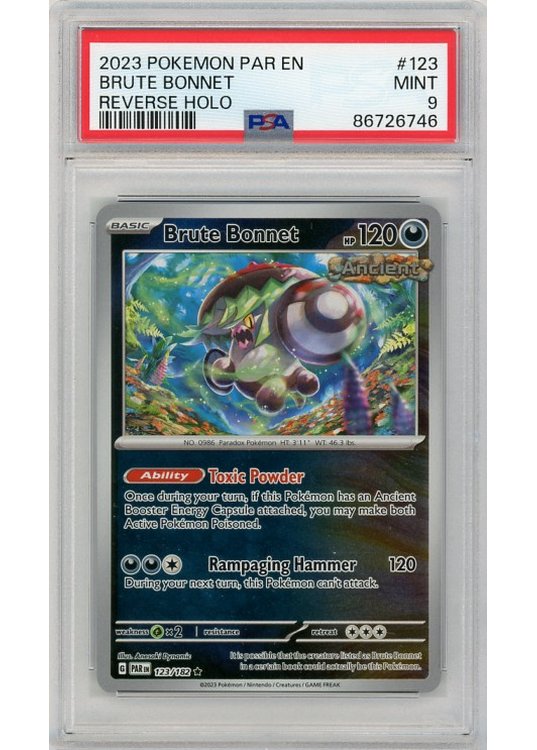 Brute Bonnet 123/182 Reverse Foil PSA 9