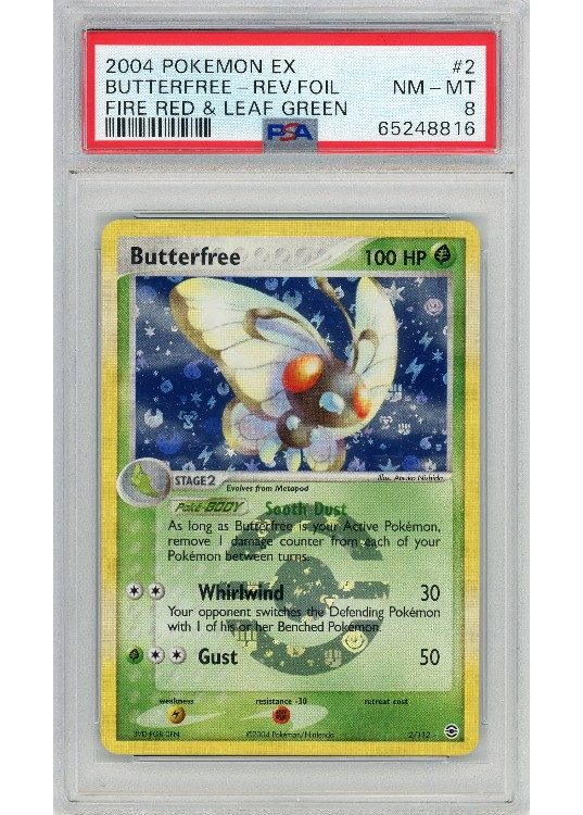 Butterfree – 2/112 – Reverse Foil – PSA 8
