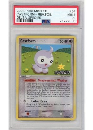 Castform 34/113 Reverse Foil PSA 9
