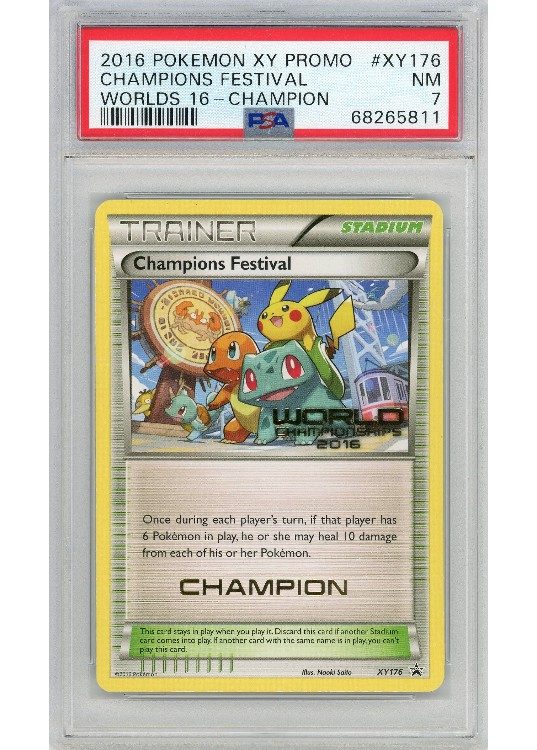 Champions Festival Champion Stamp XY176 PSA 7