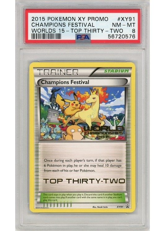Champions Festival Top Thirty-Two Stamp XY91 PSA 8
