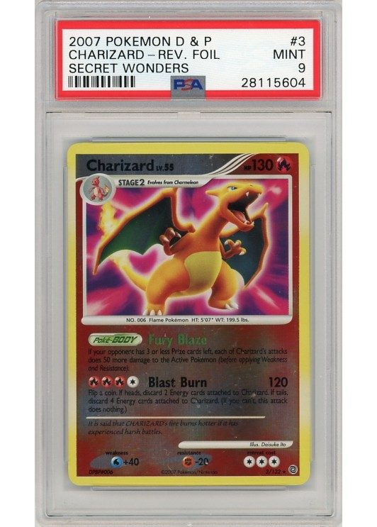 Charizard 3/132 Reverse Foil PSA 9