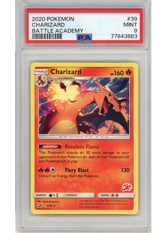 Charizard Battle Academy Charizard Deck #39 3/70 PSA 9