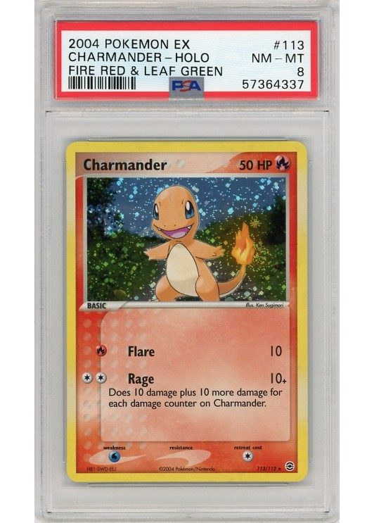 Charmander PSA 8 - Gradede pokemon kort på Pokemons.dk
