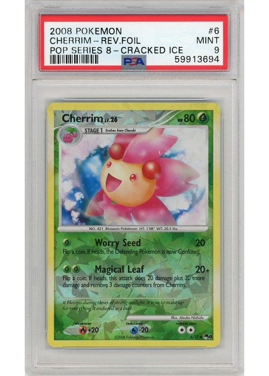 Cherrim Cracked Ice Reverse Holo 6/17 Reverse Foil PSA 9