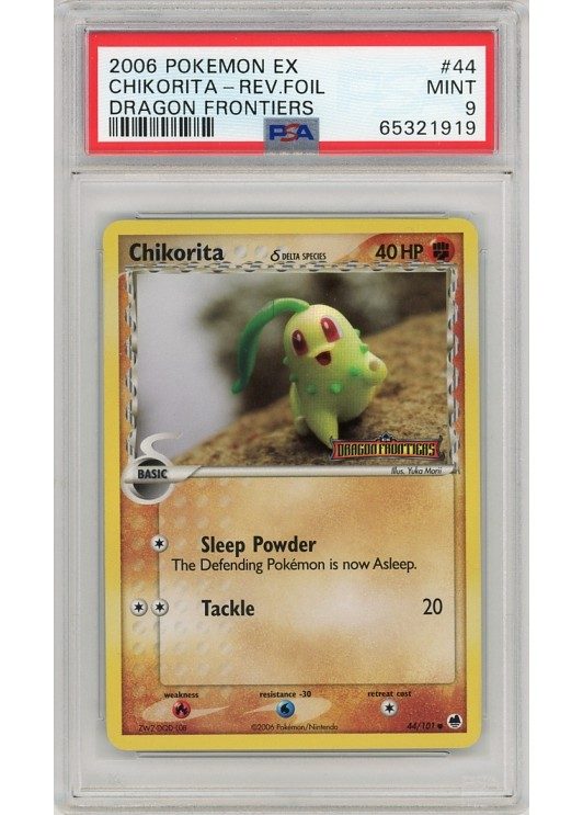 Chikorita δ – 44/101 – Reverse Foil – PSA 9