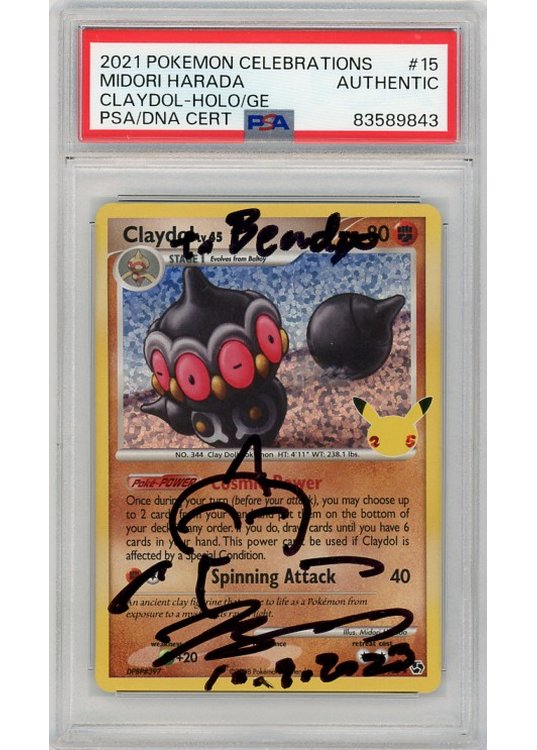 Claydol LV. 45  – Classic Collection (signeret af Midori Harada) 15/106 PSA Authentic