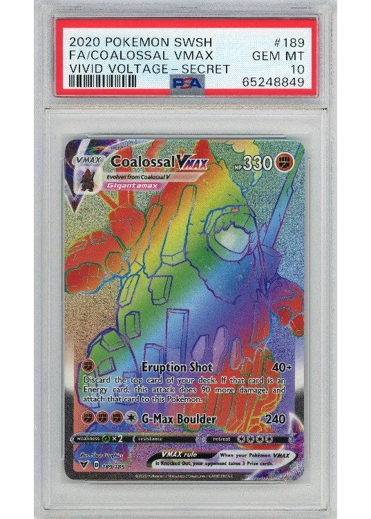 Coalossal VMAX 189/185 PSA 10