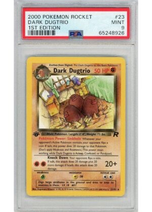 Dark Dugtrio 23/82 1st Edition PSA 9