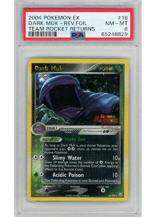 Dark Muk – 16/109 – Reverse Foil – PSA 8