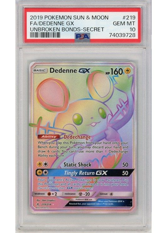 Dedenne GX 219/214 PSA 10
