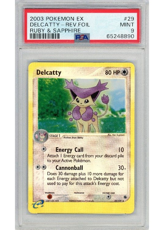 Delcatty 29/109 Reverse Foil PSA 9