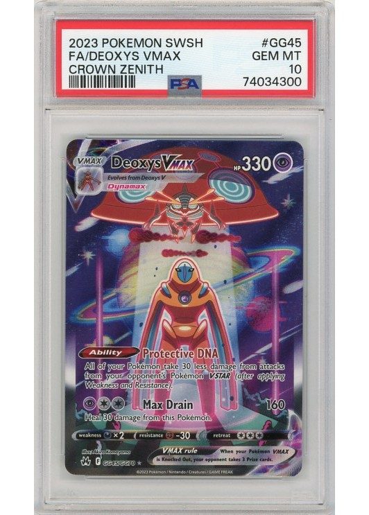 Deoxys VMAX PSA 10 - Gradede pokemon kort på Pokemons.dk