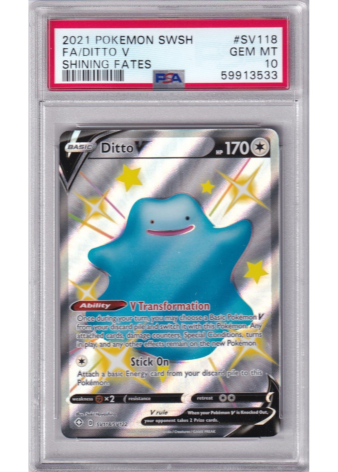 Ditto V SV118/SV122 PSA 10