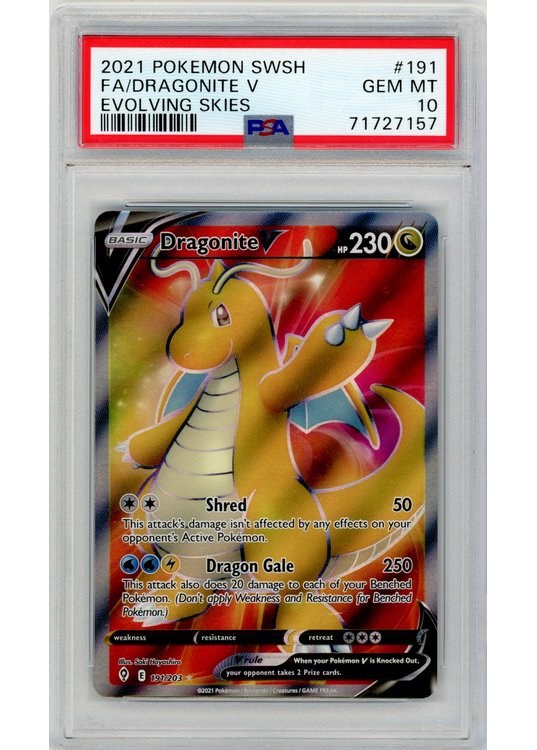 Dragonite V PSA 10 - Gradede pokemon kort på Pokemons.dk