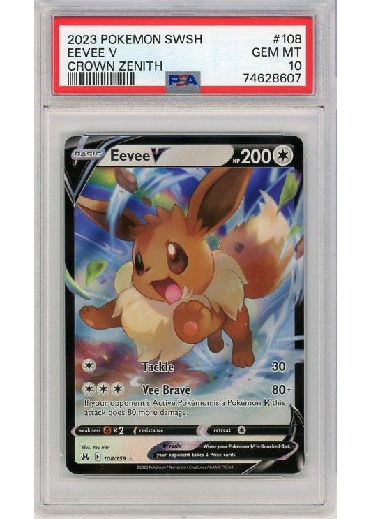 Eevee V – 108/159 – PSA 10