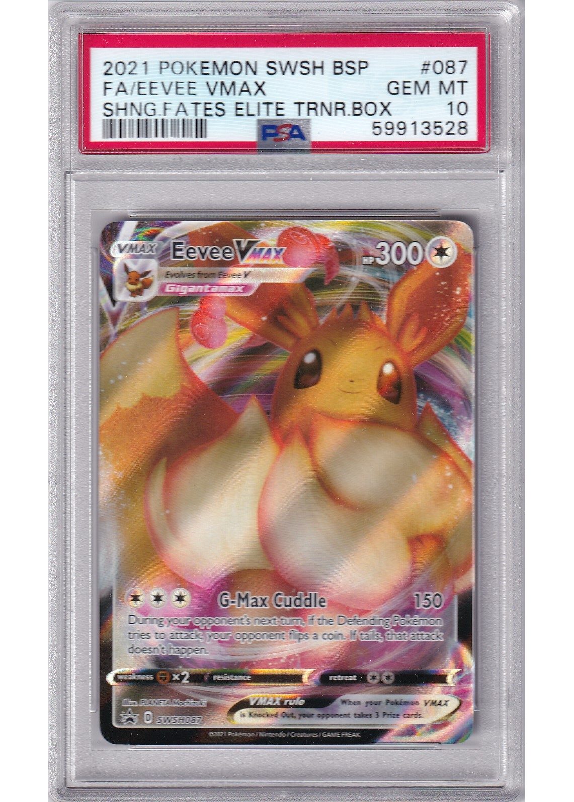 Eevee VMAX PSA 10 - Gradede pokemon kort på Pokemons.dk