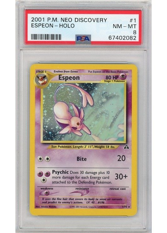 Espeon 1/75 PSA 8