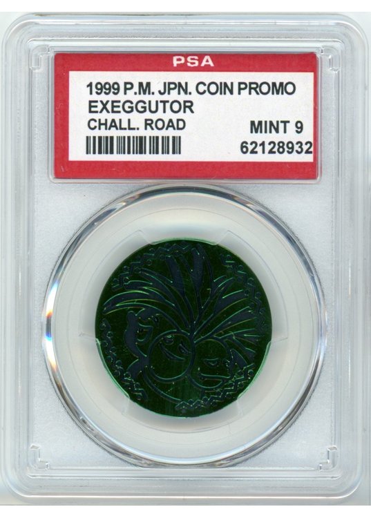 Exeggutor Pokemon mønt (Grøn Mirror Holo) PSA 9