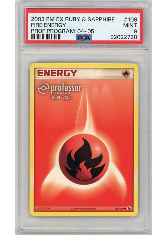 Fire Energy Professor Program 2004-2005 Stamp 108/109 PSA 9