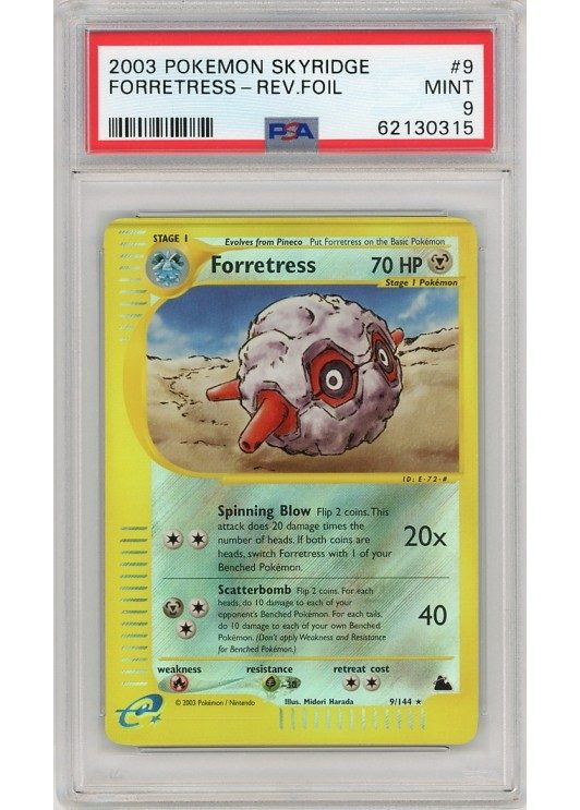 Forretress – 9/144 – Reverse Foil – PSA 9