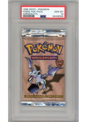 Fossil Booster Pakke Aerodactyl artwork PSA 10