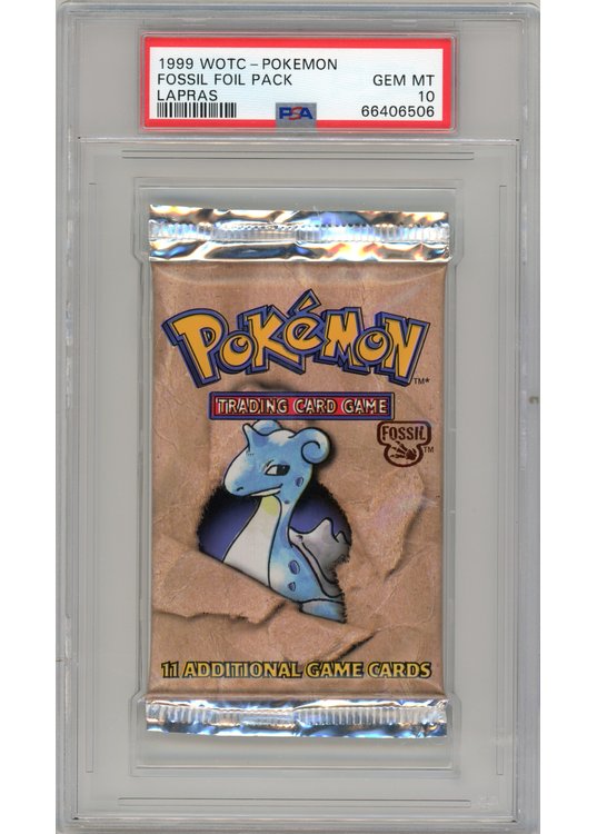 Fossil Booster Pakke Lapras artwork PSA 10
