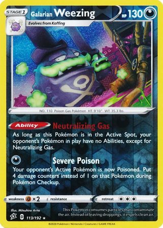 Galarian Weezing - 113/192 - Reverse