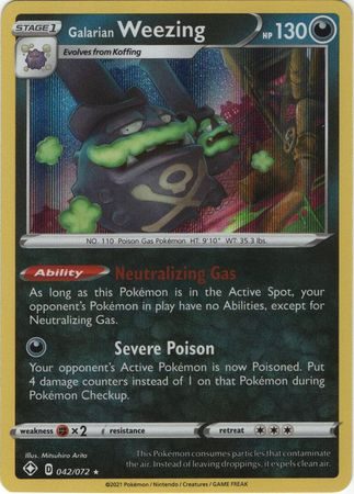 Galarian Weezing – 42/72 (Holo)