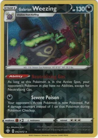 Galarian Weezing – 42/72 – Reverse