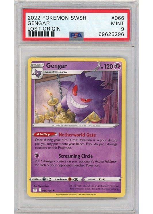 Gengar Non Holo 066/196 PSA 9
