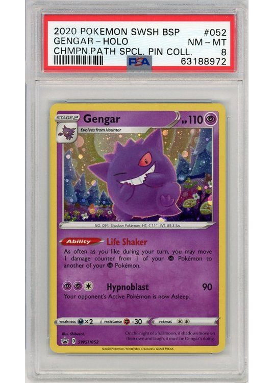 Gengar – SWSH052 – PSA 8