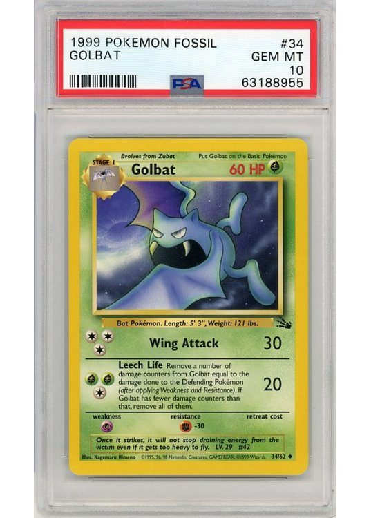PSA10】ゴルバット 英語 34/62 golbat Golbat PSA 10 - Gradede